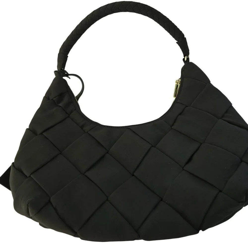 Jason Wu NWOT Black Woven Crescent Shoulder Bag 17